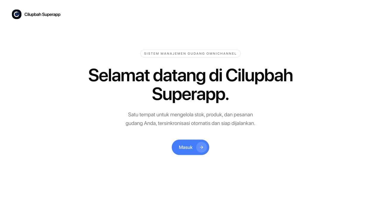Cilupbah Super App: public website preview